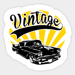 Classic Cars Retro Design Sticker